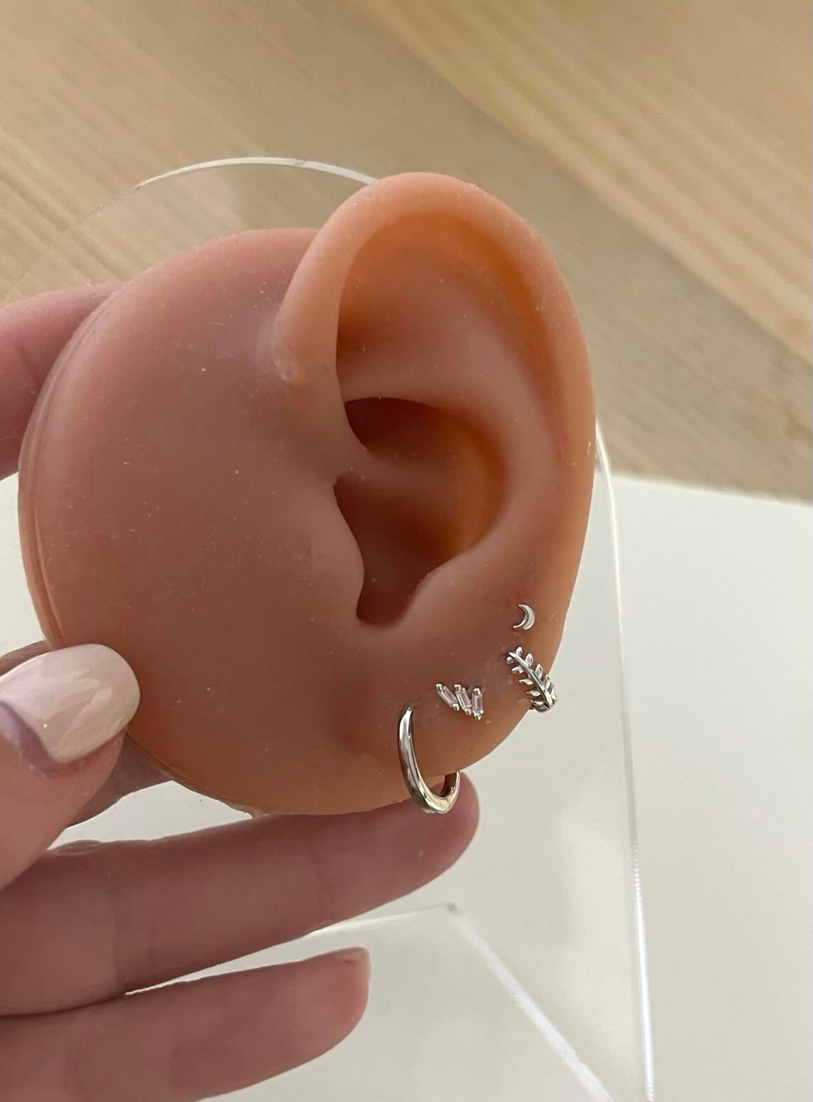 Mini Moon Gold Earrings