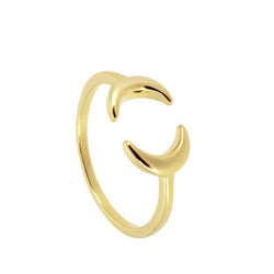 Anillo dos lunas Gold