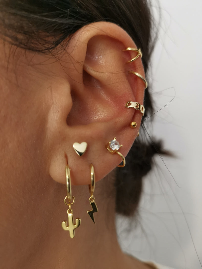 Pendientes Aro Cactus Silver