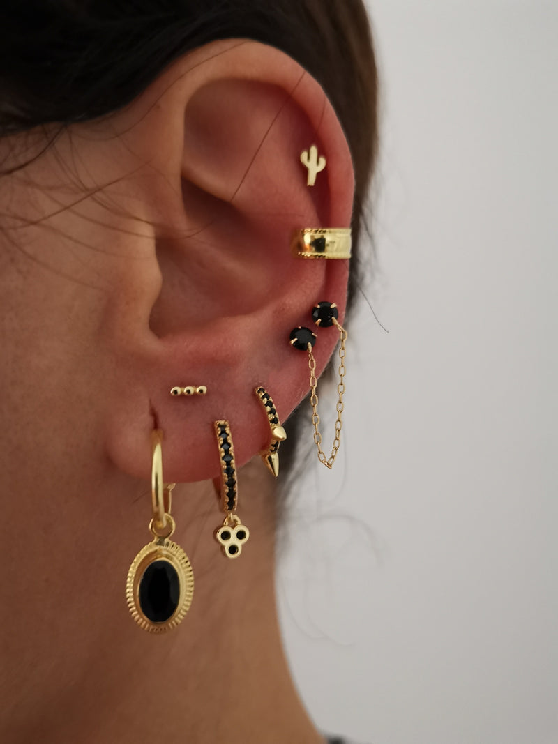 Pendientes Anik Black Gold