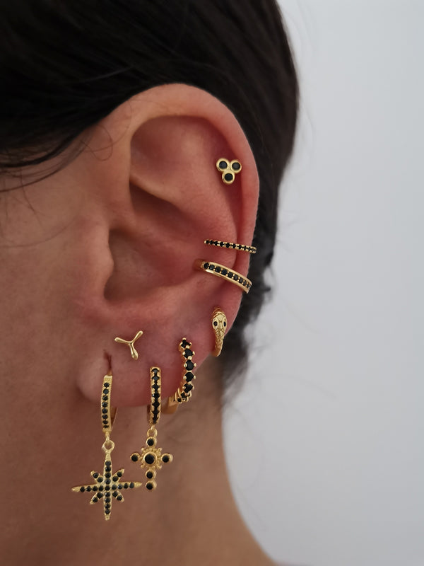 Pendientes Eliat Black Silver