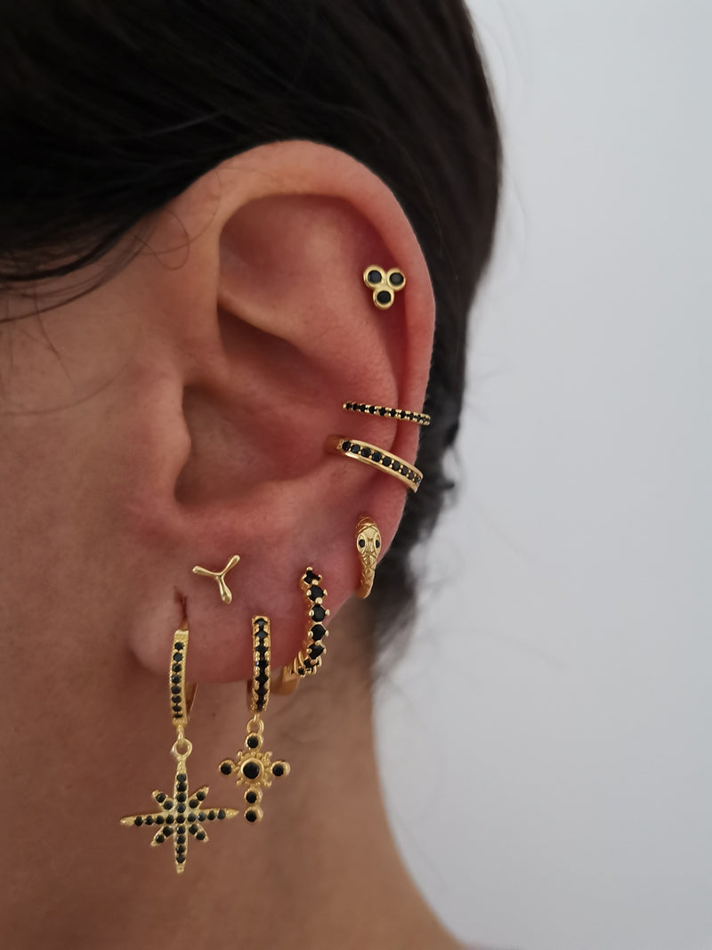 Pendientes Eliat Black Silver