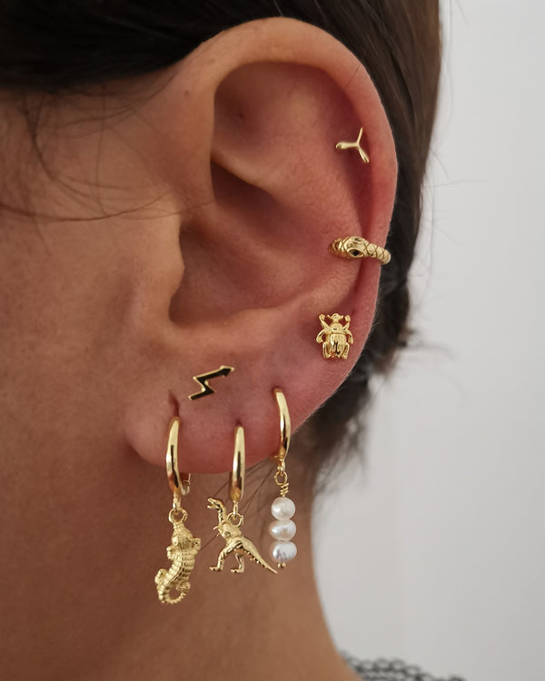 Pendientes Cocodrile Gold