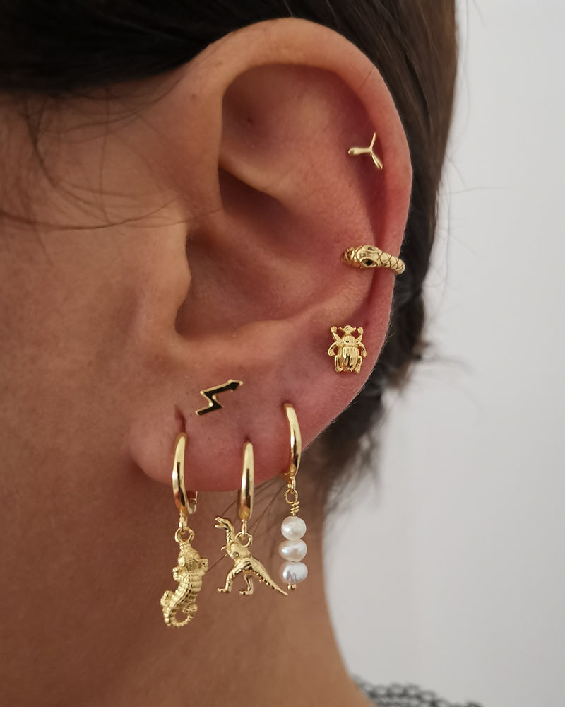 Pendientes Cocodrile Gold