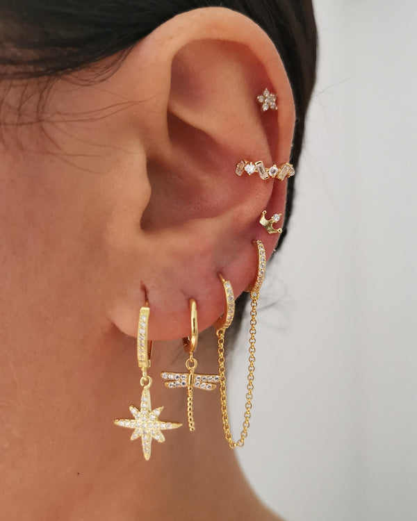 Pendientes Shine Dragon-fly Gold