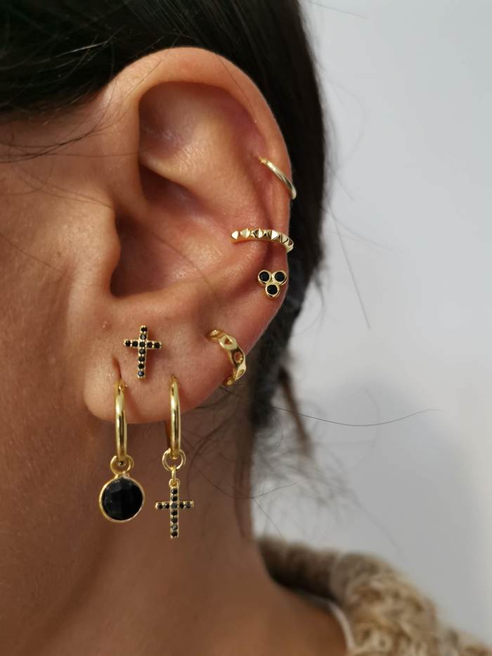 Pendientes Live Black Gold