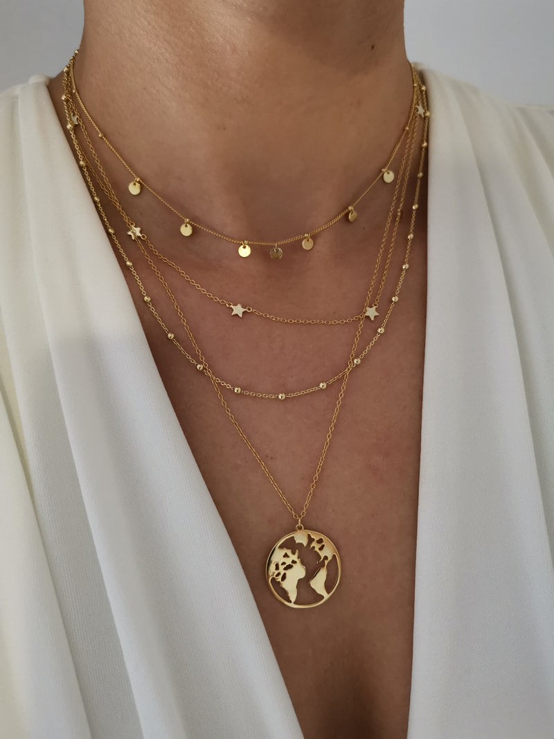 Collar Multi Star Silver