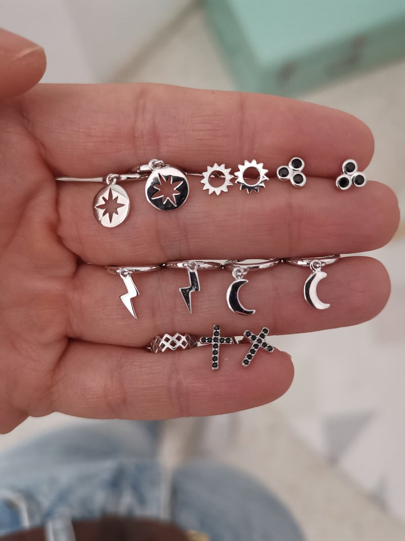Pendientes Rose Silver