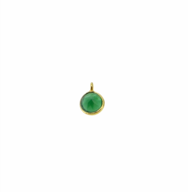 Charm Stone Green Gold