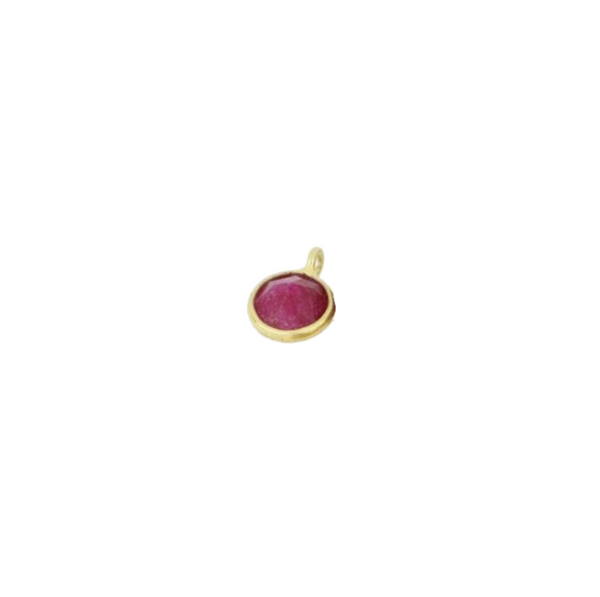Charm Stone Red Gold