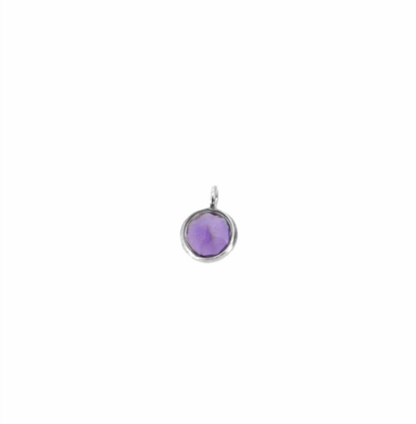 Charm Stone Violet Silver