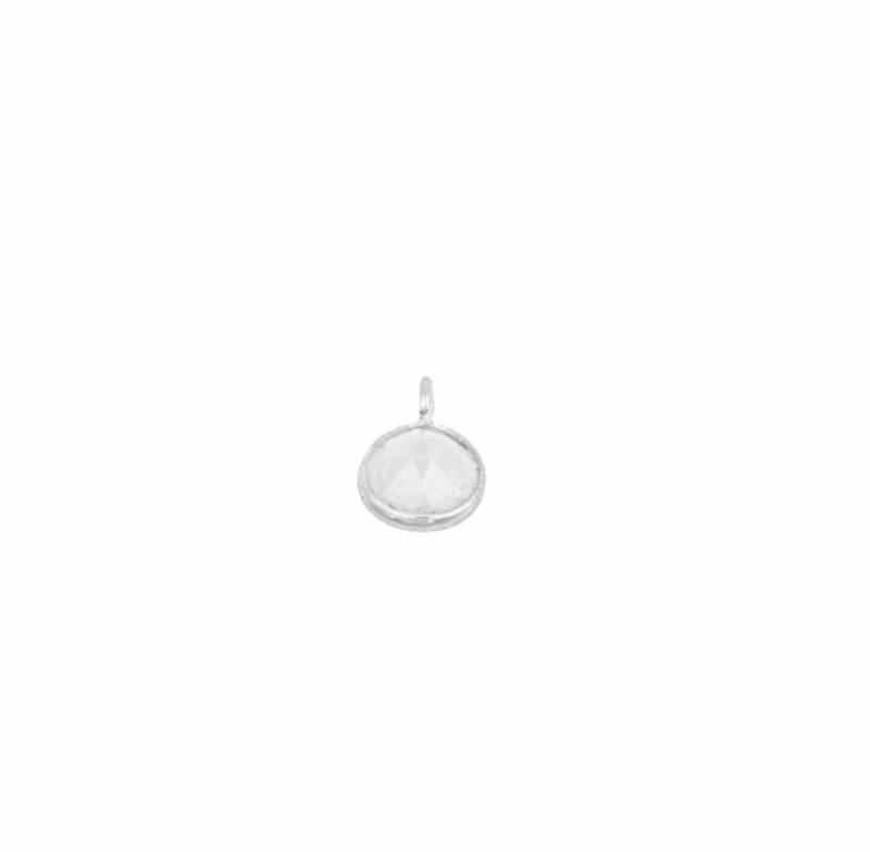 Charm Stone Red Silver