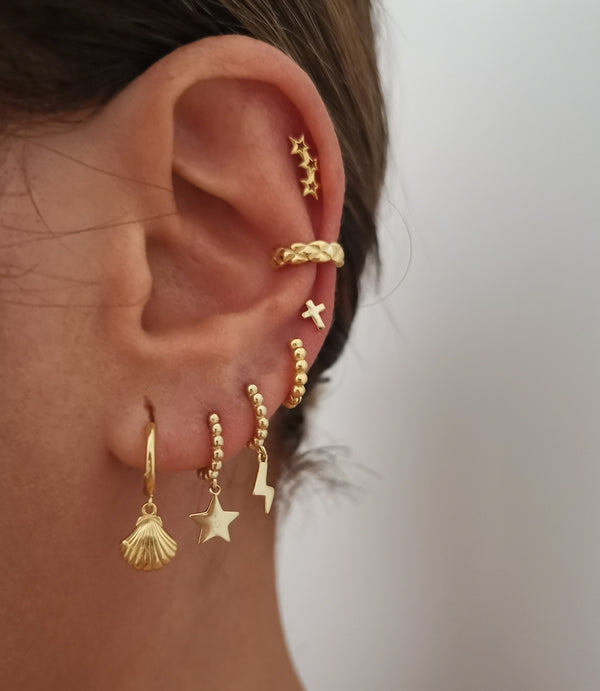 Pendientes Shell Gold