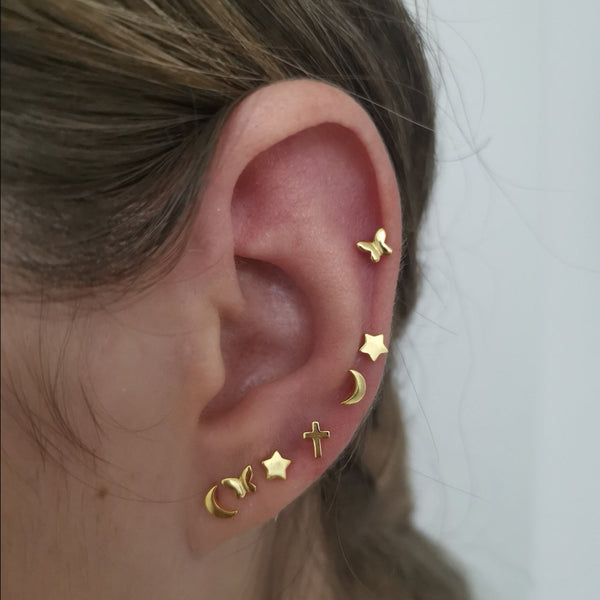 Piercing Mini Moon Silver