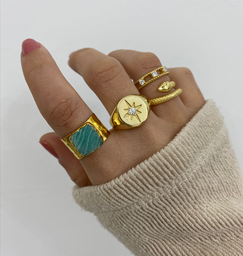 Anillo Zia Violet Gold