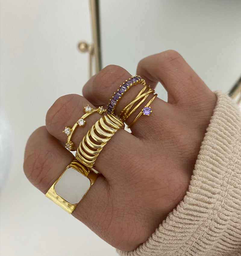Anillo Luxe Violet Gold