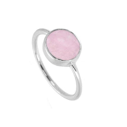 Anillo Stone Pink Silver