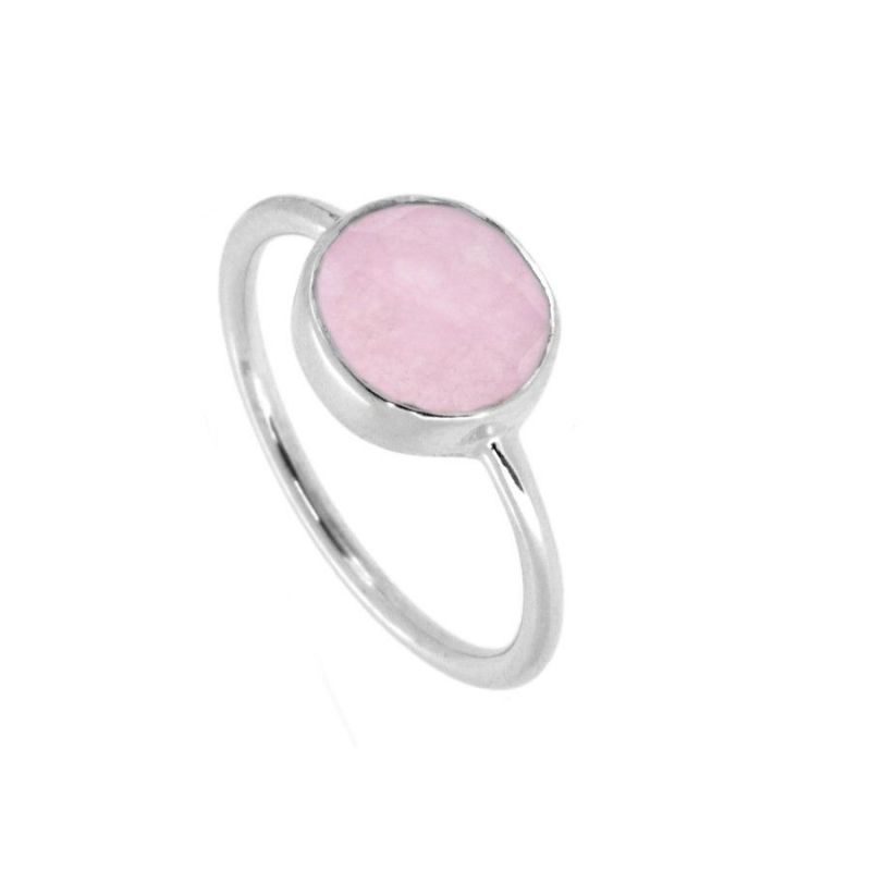 Anillo Stone Pink Silver