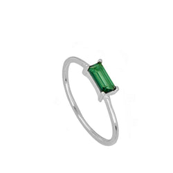 Anillo Úrsula Green Silver