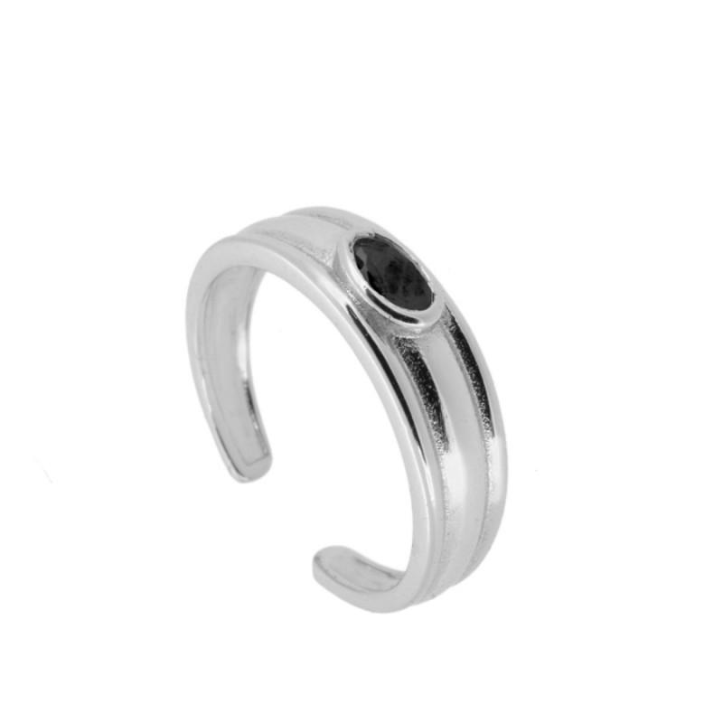 Anillo Uma Black Silver