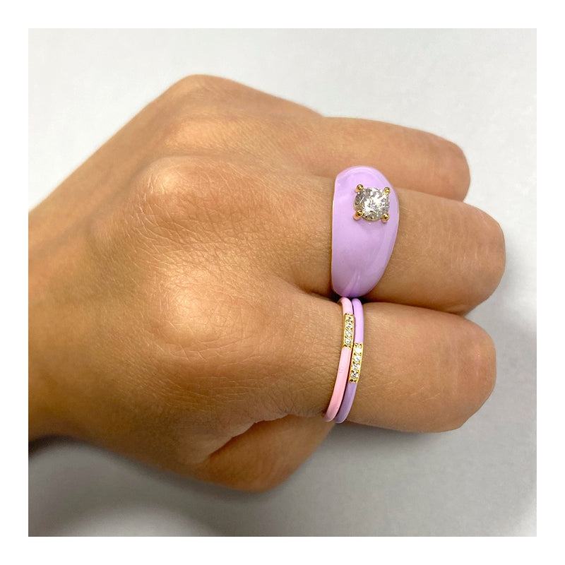 Anillo Ibiza Violet Silver