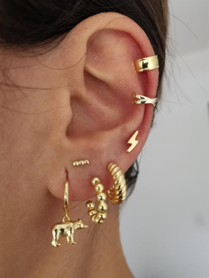 Pendientes Bear Silver
