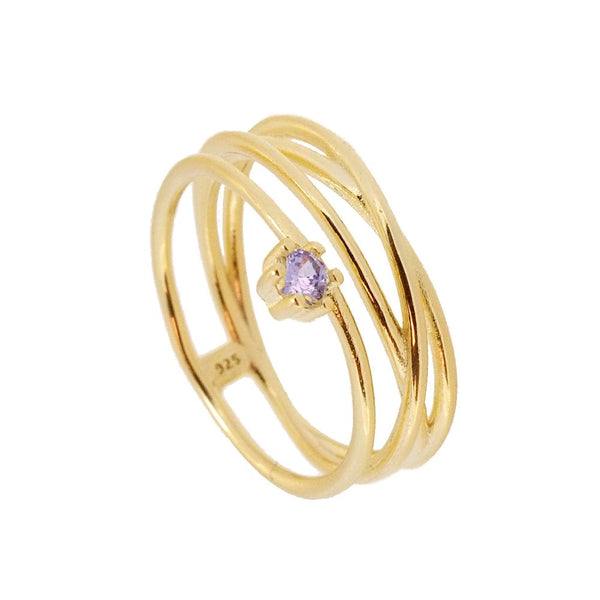 Anillo Luxe Violet Gold