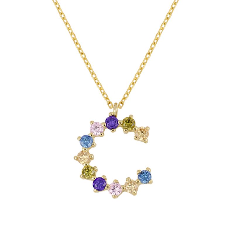 Collar Colour Letter Gold