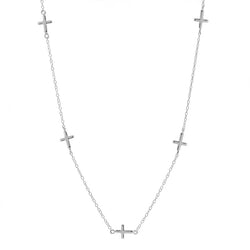 Collar Multi Cross Silver