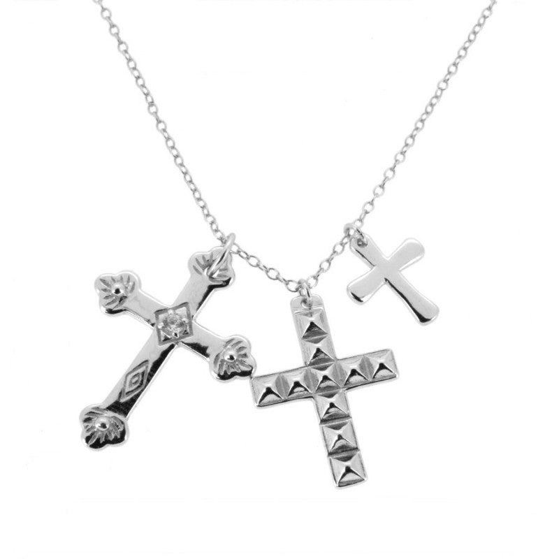 Collar Triple Cross Silver