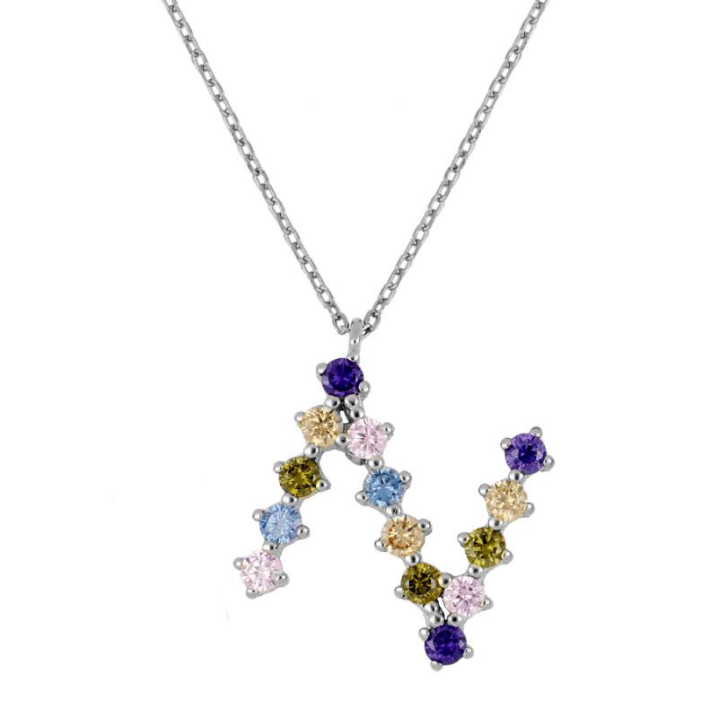 Collar Colour Letter Silver
