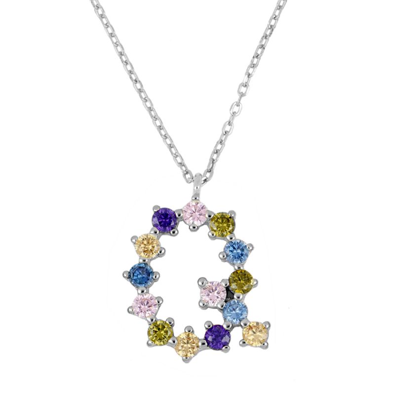 Collar Colour Letter Silver