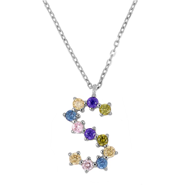 Collar Colour Letter Silver