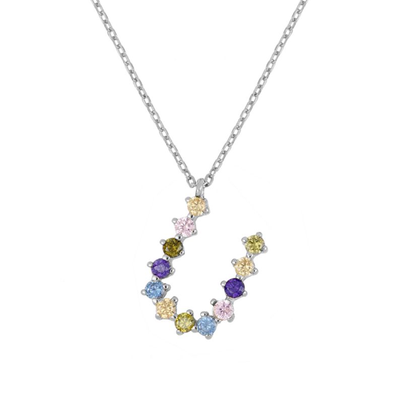 Collar Colour Letter Silver