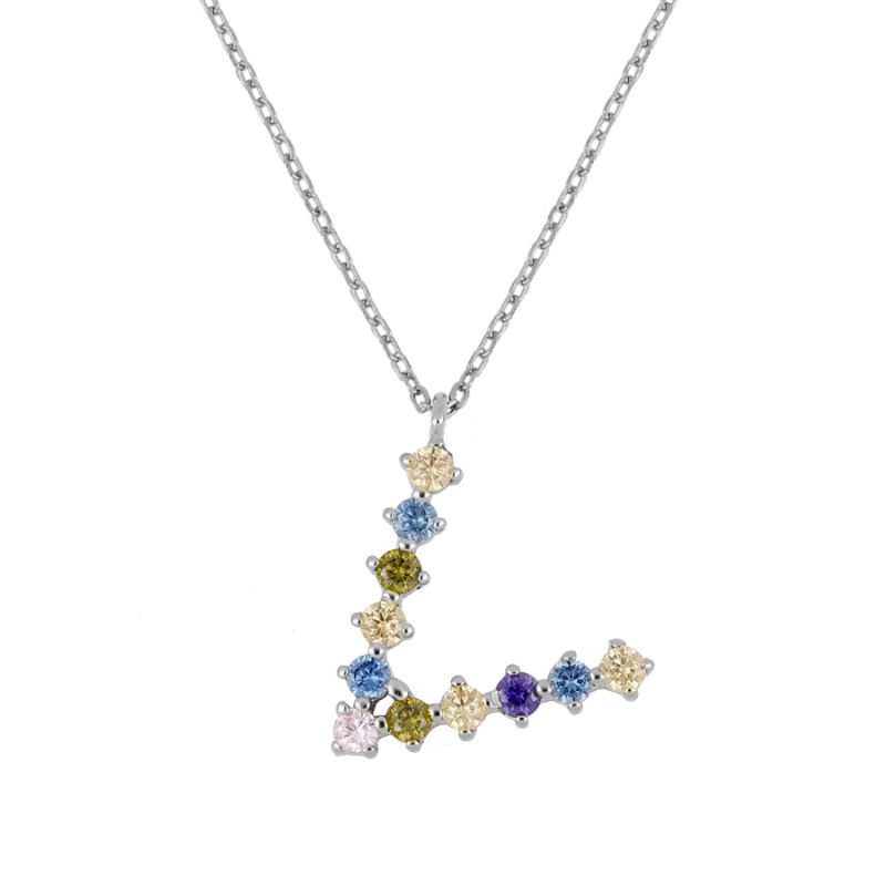 Collar Colour Letter Silver