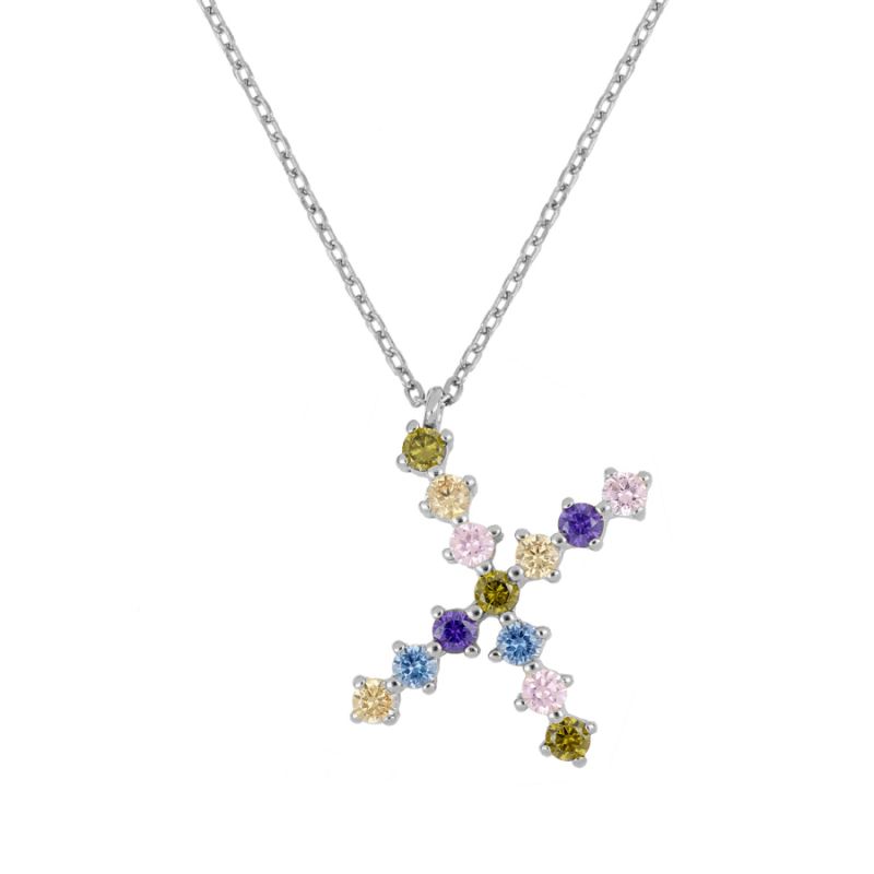 Collar Colour Letter Silver