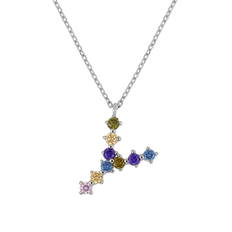 Collar Colour Letter Silver