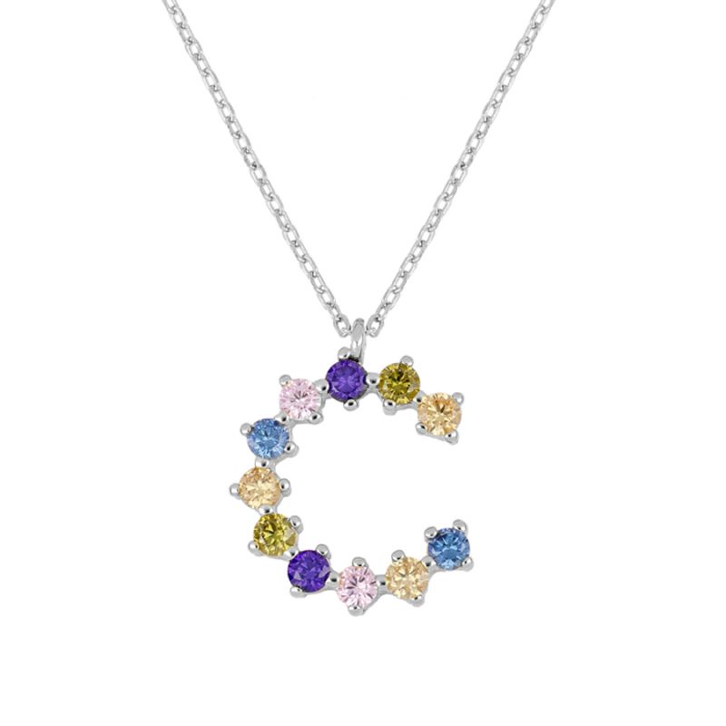 Collar Colour Letter Silver