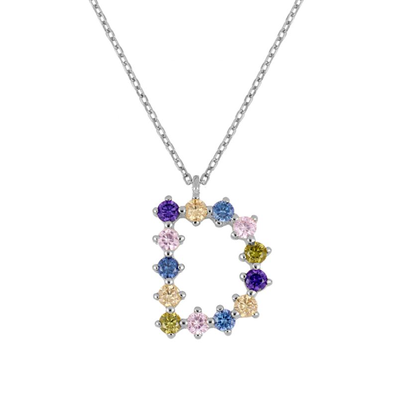 Collar Colour Letter Silver
