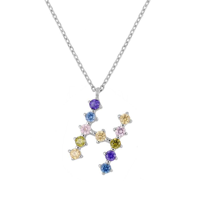 Collar Colour Letter Silver