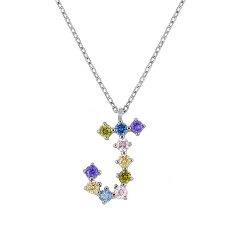 Collar Colour Letter Silver