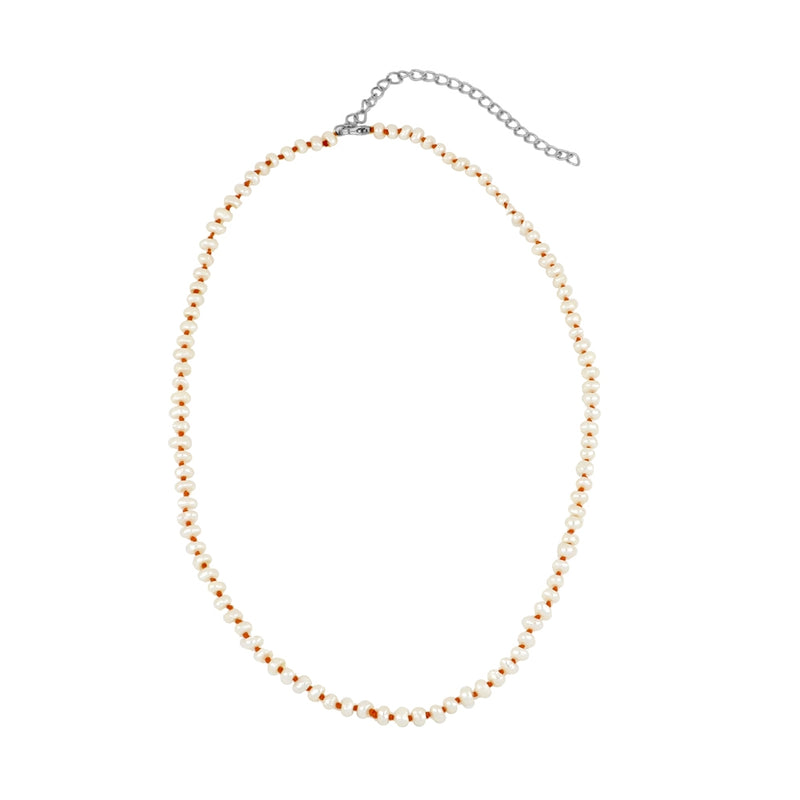 Collar Bali Orange Silver