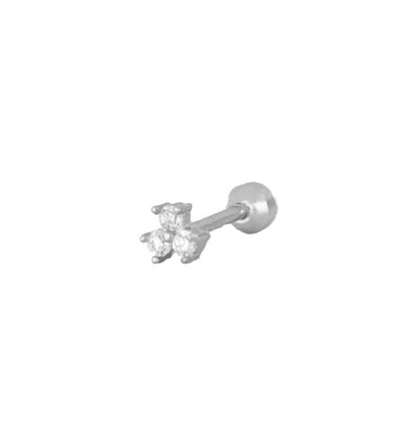 Silbernes Blumenpiercing 