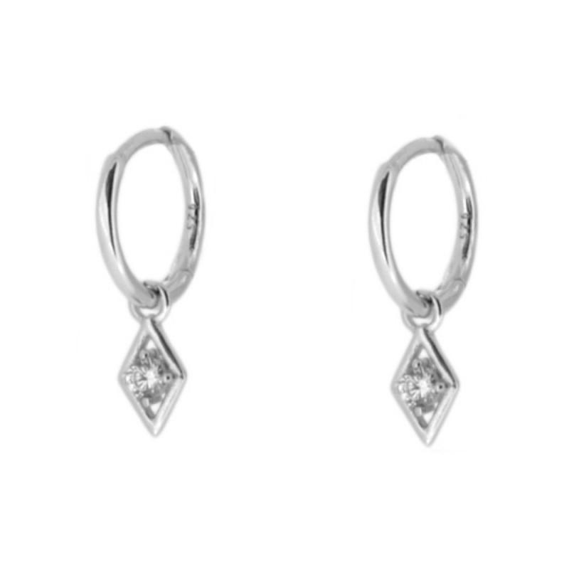 Pendientes Rombo Diamond Silver
