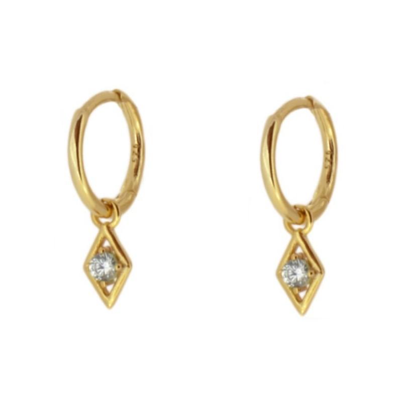 Pendientes Rombo Diamond Gold