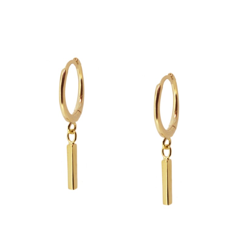 Pendientes Barra Gold
