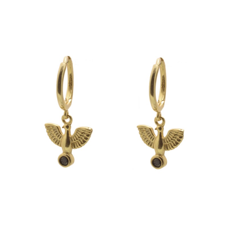 Pendientes Naroa Black Gold