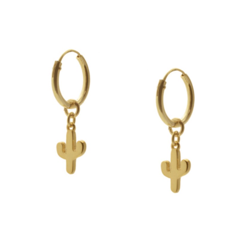 Pendientes Aro Cactus Gold
