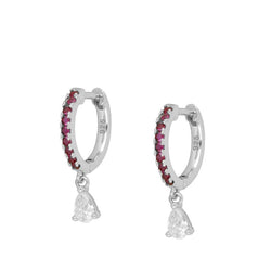 Pendientes Naset Fucsia Silver