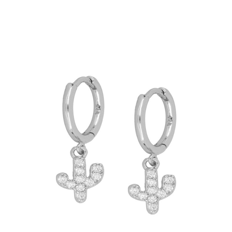 Pendientes Cactus Shine Silver